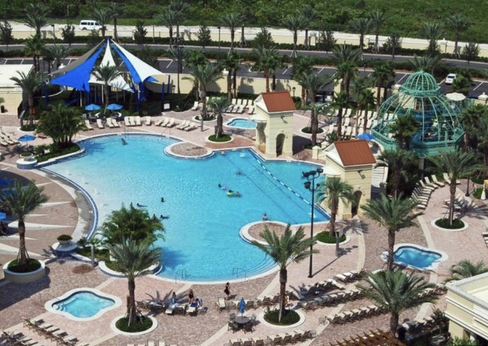 Parc Soleil pool from above